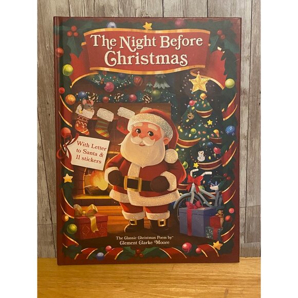 The Night Before Christmas w/ Letter to Santa, 11 Stickers - C.Moore Ages 2 - 12 - Picture 1 of 14